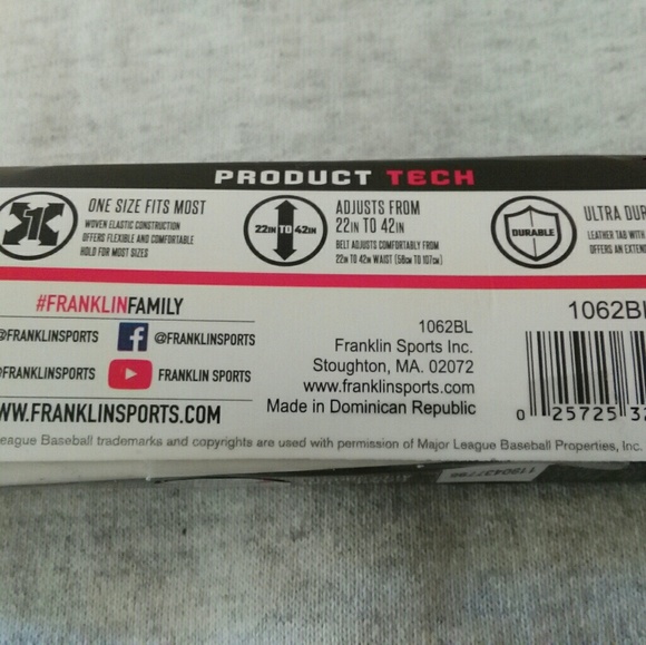 Franklin Baseball Softball Belt - Picture 3 of 3